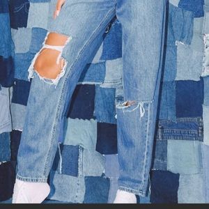 Mid Blue Knee Rip Boyfriend Jean